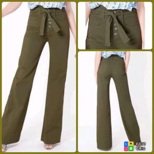 Veronica Beard Rossana Corset Wide Leg Jeans